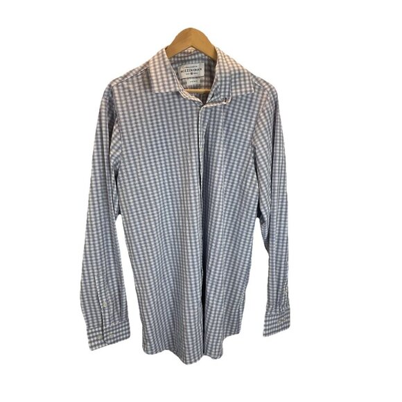 Mizzen Main Leeward Dress Shirt Plaid L/S trim fit Size XXL Performanc - Picture 1 of 8